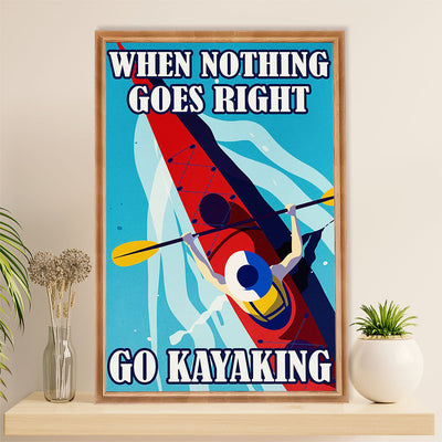 Kayaking Canvas Wall Art Prints | Go Kayaking | Home Décor Gift for Kayaker