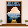Kayaking Canvas Wall Art Prints | Just Add Water | Home Décor Gift for Kayaker