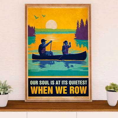 Kayaking Canvas Wall Art Prints | When We Row | Home Décor Gift for Kayaker