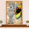 Kayaking Poster Print Room Decor | Smile More | Wall Art Gift for Kayaker