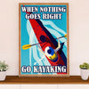 Kayaking Poster Print Room Decor | Go Kayaking | Wall Art Gift for Kayaker