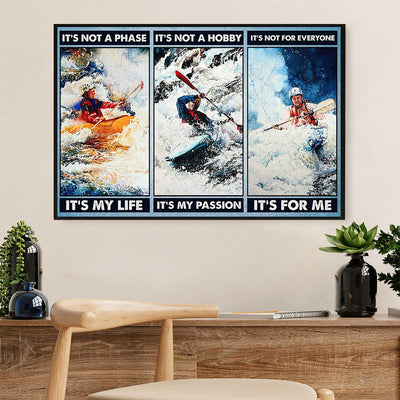 Kayaking Canvas Wall Art Prints | My Passion | Home Décor Gift for Kayaker