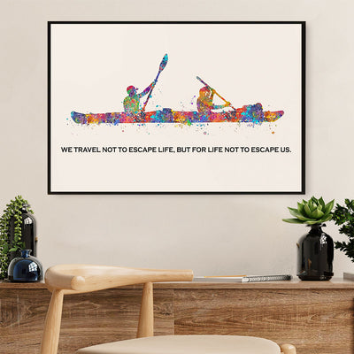 Kayaking Poster Prints | Escape Us | Wall Art Gift for Kayaker