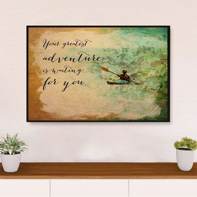 Kayaking Canvas Wall Art Prints | Greatest Adventure | Home Décor Gift for Kayaker