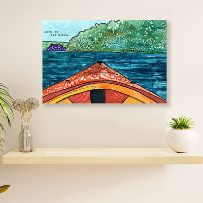 Kayaking Canvas Wall Art Prints | Water Landscape | Home Décor Gift for Kayaker