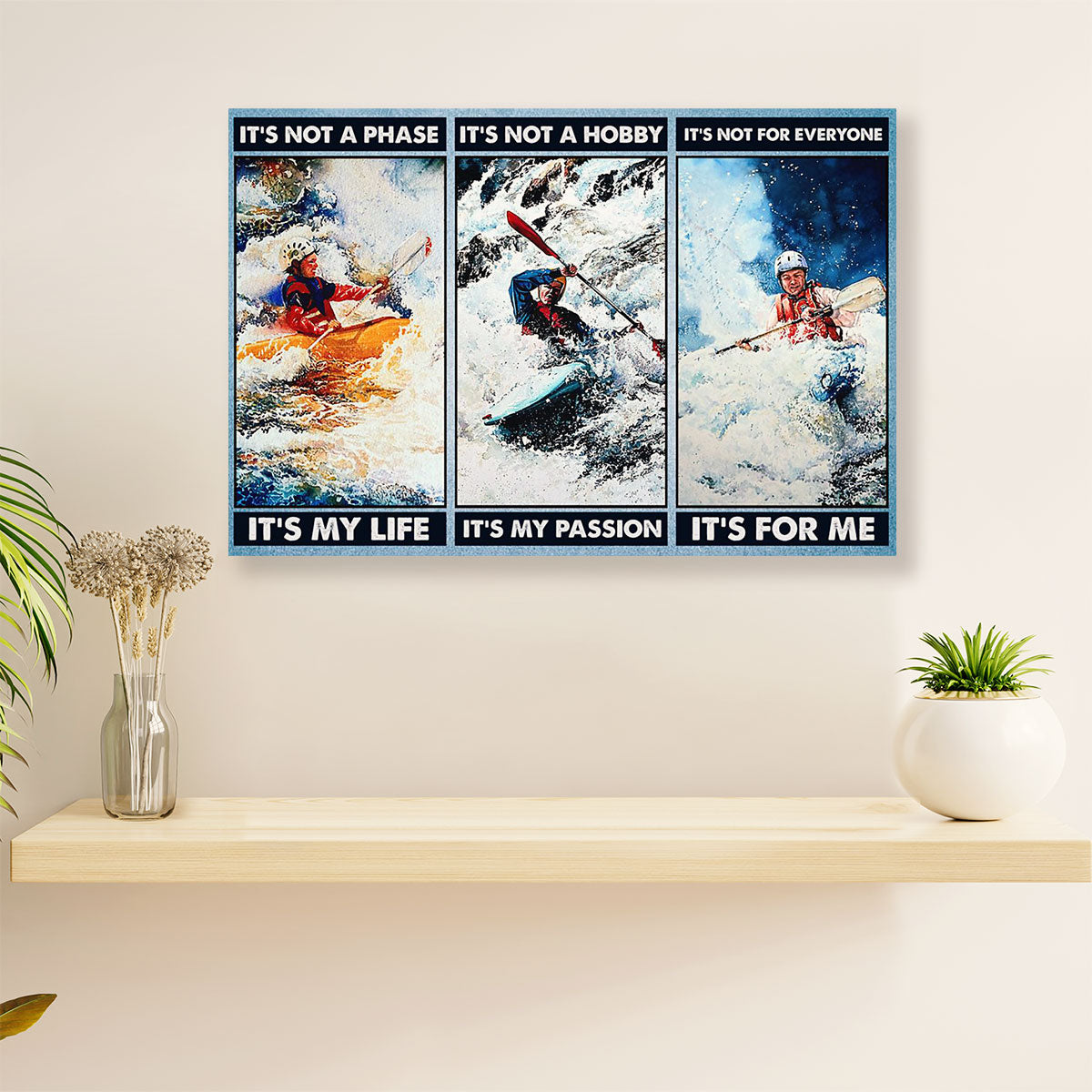 Kayaking Poster Prints | My Passion | Wall Art Gift for Kayaker