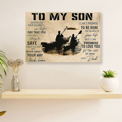 Kayaking Poster Prints | From Dad to Son | Wall Art Gift for Kayaker