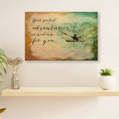 Kayaking Canvas Wall Art Prints | Greatest Adventure | Home Décor Gift for Kayaker