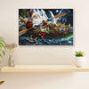Kayaking Canvas Wall Art Prints | Christmas Santa Claus | Home Décor Gift for Kayaker