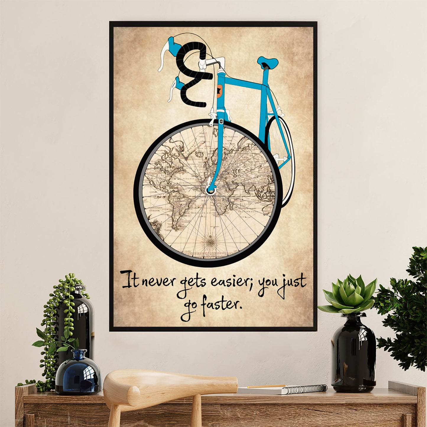 Cycling, Mountain Biking Canvas Wall Art Prints | Cycling World | Home Décor Gift for Cycler