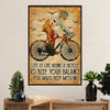 Cycling, Mountain Biking Poster Prints | Must Keep Moving | Wall Art Gift for Cycler