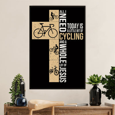 Cycling, Mountain Biking Canvas Wall Art Prints | Lot of Jesus | Home Décor Gift for Cycler