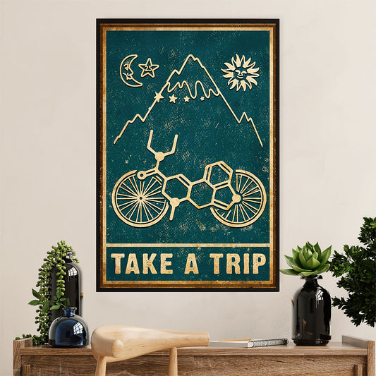 Cycling, Mountain Biking Poster Prints | Take A Trip | Wall Art Gift for Cycler