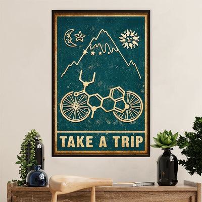Cycling, Mountain Biking Canvas Wall Art Prints | Take A Trip | Home Décor Gift for Cycler