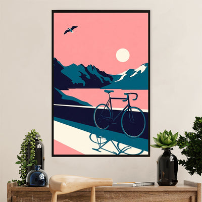 Cycling, Mountain Biking Canvas Wall Art Prints | Cycle in the Mountain Road | Home Décor Gift for Cycler