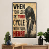 Cycling, Mountain Biking Canvas Wall Art Prints | Cycle With Your Heart | Home Décor Gift for Cycler