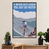 Cycling, Mountain Biking Canvas Wall Art Prints | Just Go Faster | Home Décor Gift for Cycler