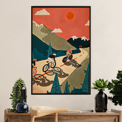 Cycling, Mountain Biking Poster Prints | Cycling Landscape | Wall Art Gift for Cycler