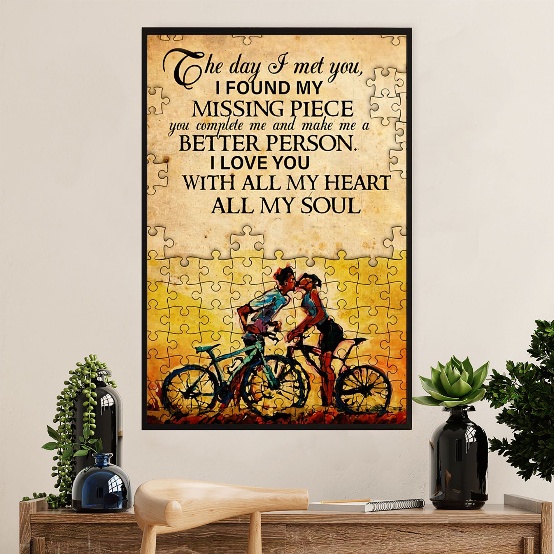 Cycling, Mountain Biking Poster Prints | All My Soul | Wall Art Gift for Cycler