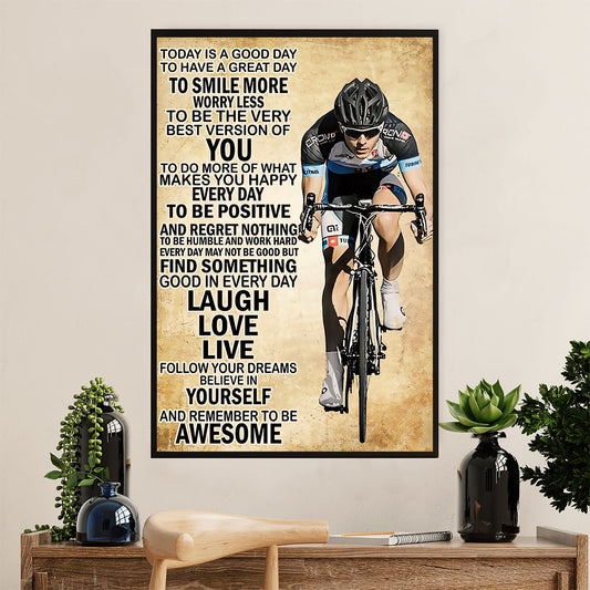 Cycling, Mountain Biking Canvas Wall Art Prints | Laugh Love Live | Home Décor Gift for Cycler