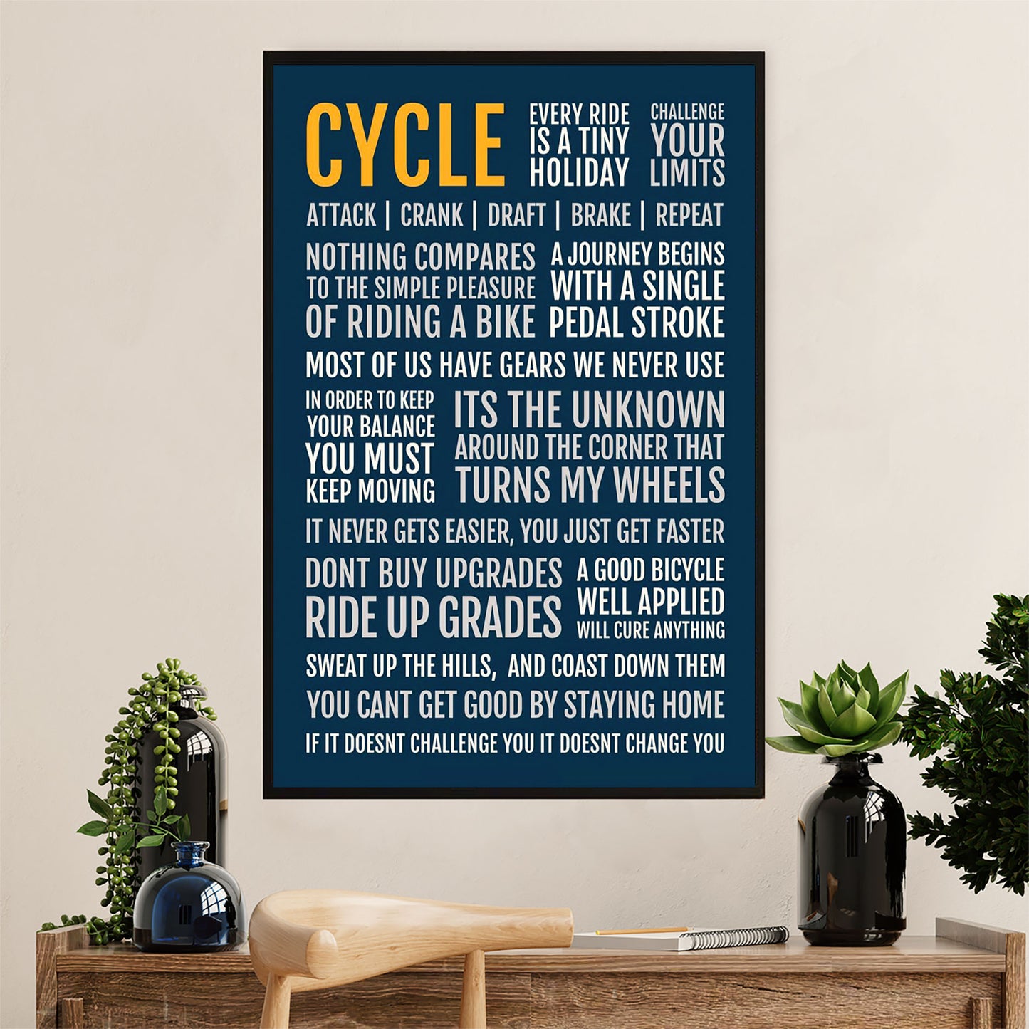 Cycling, Mountain Biking Poster Prints | Cycle | Wall Art Gift for Cycler