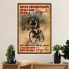 Cycling, Mountain Biking Canvas Wall Art Prints | Never Underestimate An Old Man | Home Décor Gift for Cycler