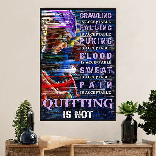 Cycling, Mountain Biking Canvas Wall Art Prints | Blood Sweat Pain | Home Décor Gift for Cycler