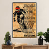 Cycling, Mountain Biking Canvas Wall Art Prints | Smile More | Home Décor Gift for Cycler