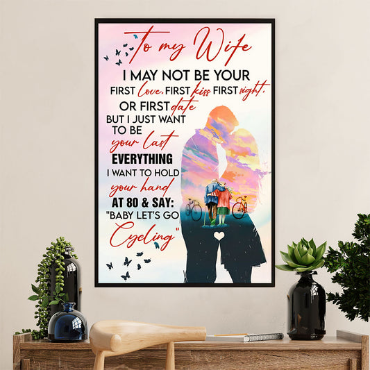 Cycling, Mountain Biking Poster Prints | From Husband To Wife | Wall Art Gift for Cycler