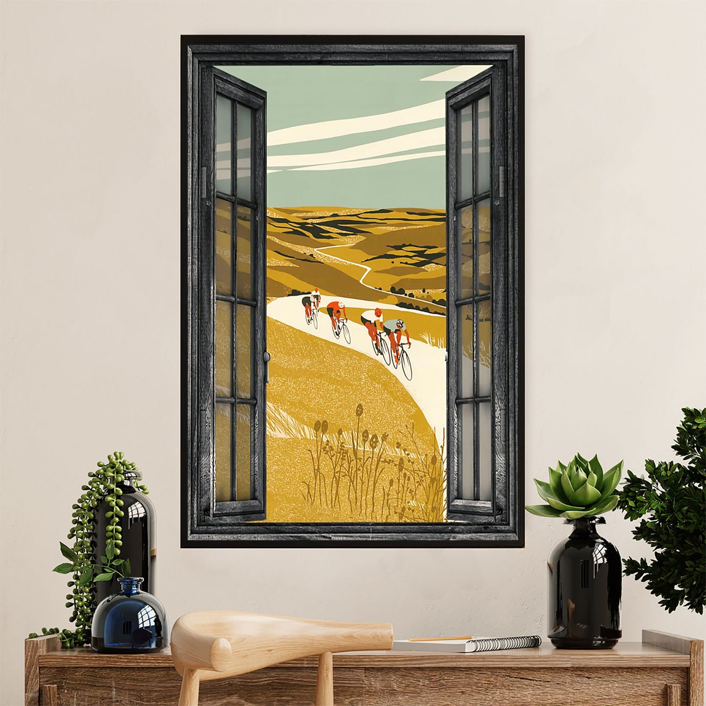 Cycling, Mountain Biking Poster Prints | Cycling Landscape | Wall Art Gift for Cycler