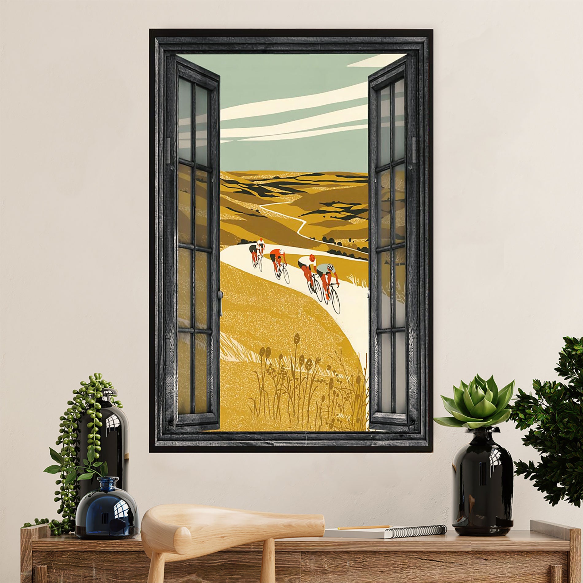 Cycling, Mountain Biking Poster Prints | Cycling Landscape | Wall Art Gift for Cycler