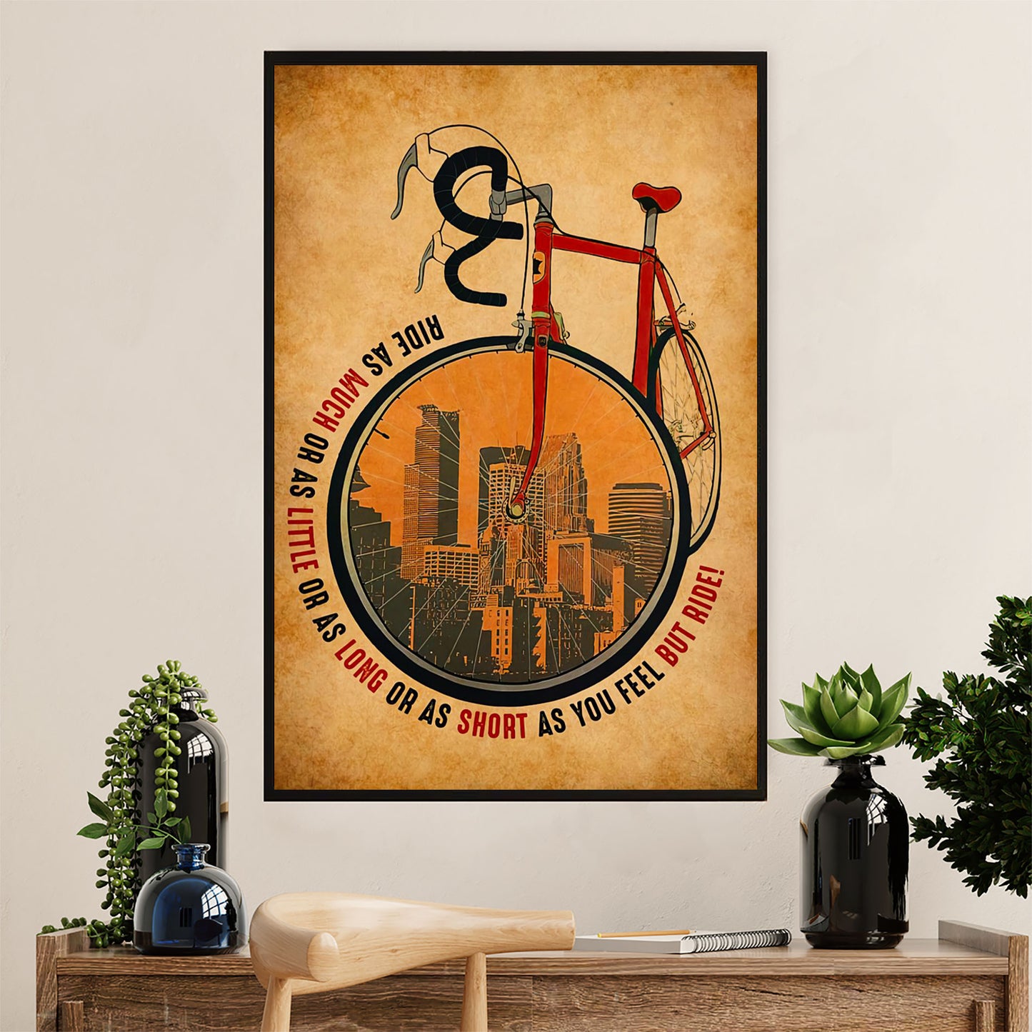 Cycling, Mountain Biking Poster Prints | Ride As Much As | Wall Art Gift for Cycler