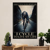 Cycling, Mountain Biking Canvas Wall Art Prints | Live My Life | Home Décor Gift for Cycler