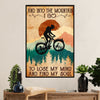 Cycling, Mountain Biking Poster Prints | Into The Mountain | Wall Art Gift for Cycler