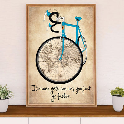 Cycling, Mountain Biking Poster Prints | Cycling World | Wall Art Gift for Cycler