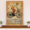 Cycling, Mountain Biking Poster Prints | Must Keep Moving | Wall Art Gift for Cycler