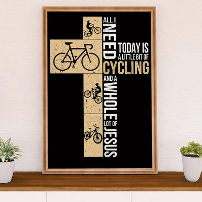 Cycling, Mountain Biking Poster Prints | Lot of Jesus | Wall Art Gift for Cycler