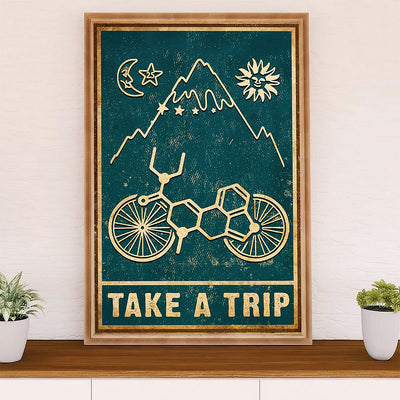Cycling, Mountain Biking Canvas Wall Art Prints | Take A Trip | Home Décor Gift for Cycler