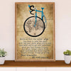 Cycling, Mountain Biking Poster Prints | The Ride Goes On | Wall Art Gift for Cycler
