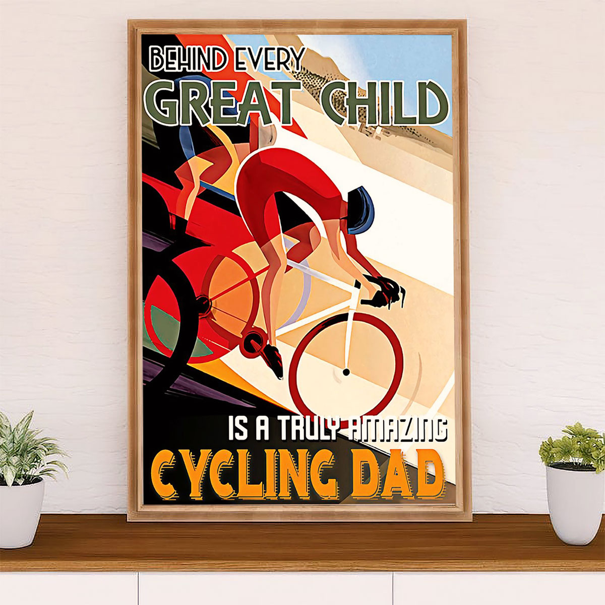 Cycling, Mountain Biking Canvas Wall Art Prints | Cycling Dad | Home Décor Gift for Cycler