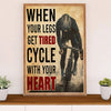 Cycling, Mountain Biking Canvas Wall Art Prints | Cycle With Your Heart | Home Décor Gift for Cycler