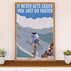 Cycling, Mountain Biking Canvas Wall Art Prints | Just Go Faster | Home Décor Gift for Cycler