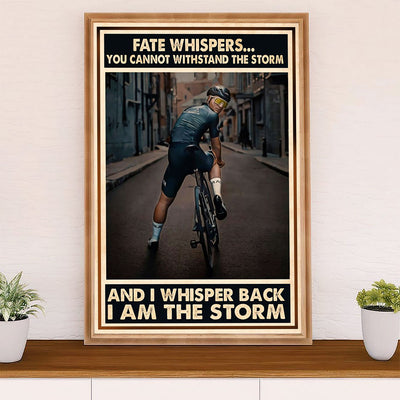 Cycling, Mountain Biking Canvas Wall Art Prints | I Am The Storm | Home Décor Gift for Cycler