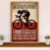 Cycling, Mountain Biking Canvas Wall Art Prints | I Ride | Home Décor Gift for Cycler