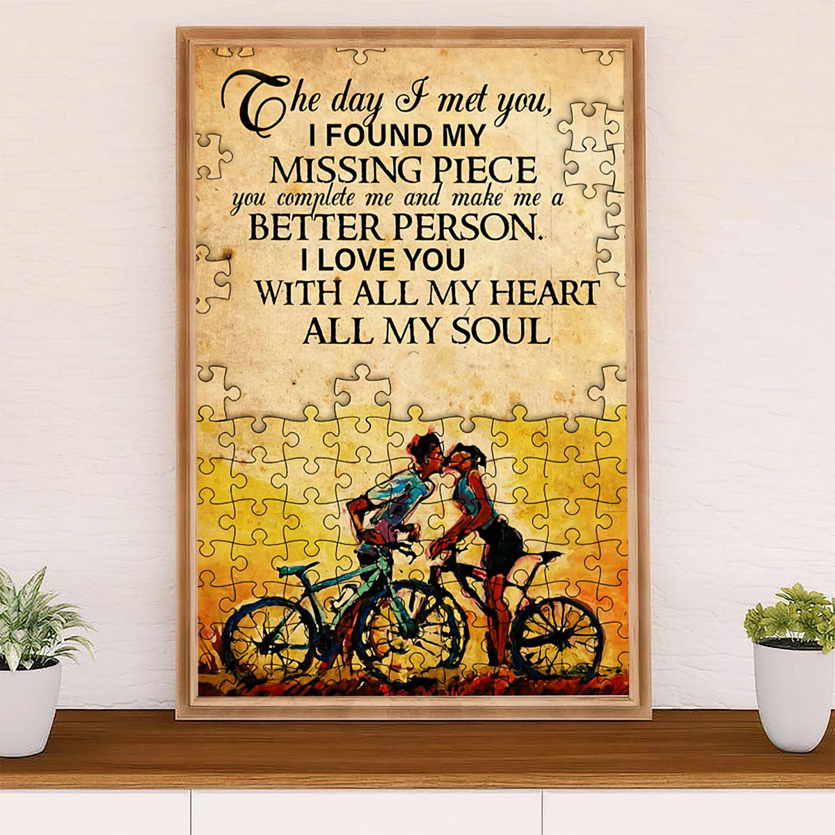 Cycling, Mountain Biking Poster Prints | All My Soul | Wall Art Gift for Cycler