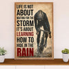 Cycling, Mountain Biking Poster Prints | Hide in the Rain | Wall Art Gift for Cycler