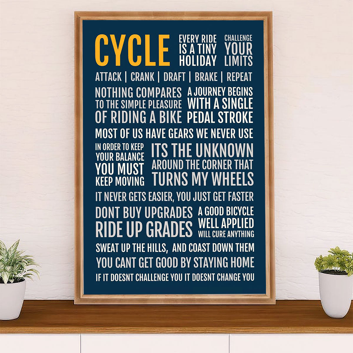 Cycling, Mountain Biking Poster Prints | Cycle | Wall Art Gift for Cycler