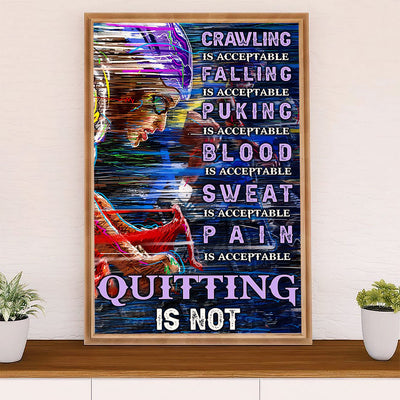 Cycling, Mountain Biking Poster Prints | Blood Sweat Pain | Wall Art Gift for Cycler