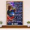 Cycling, Mountain Biking Canvas Wall Art Prints | Blood Sweat Pain | Home Décor Gift for Cycler
