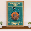 Cycling, Mountain Biking Canvas Wall Art Prints | Without My Bike | Home Décor Gift for Cycler